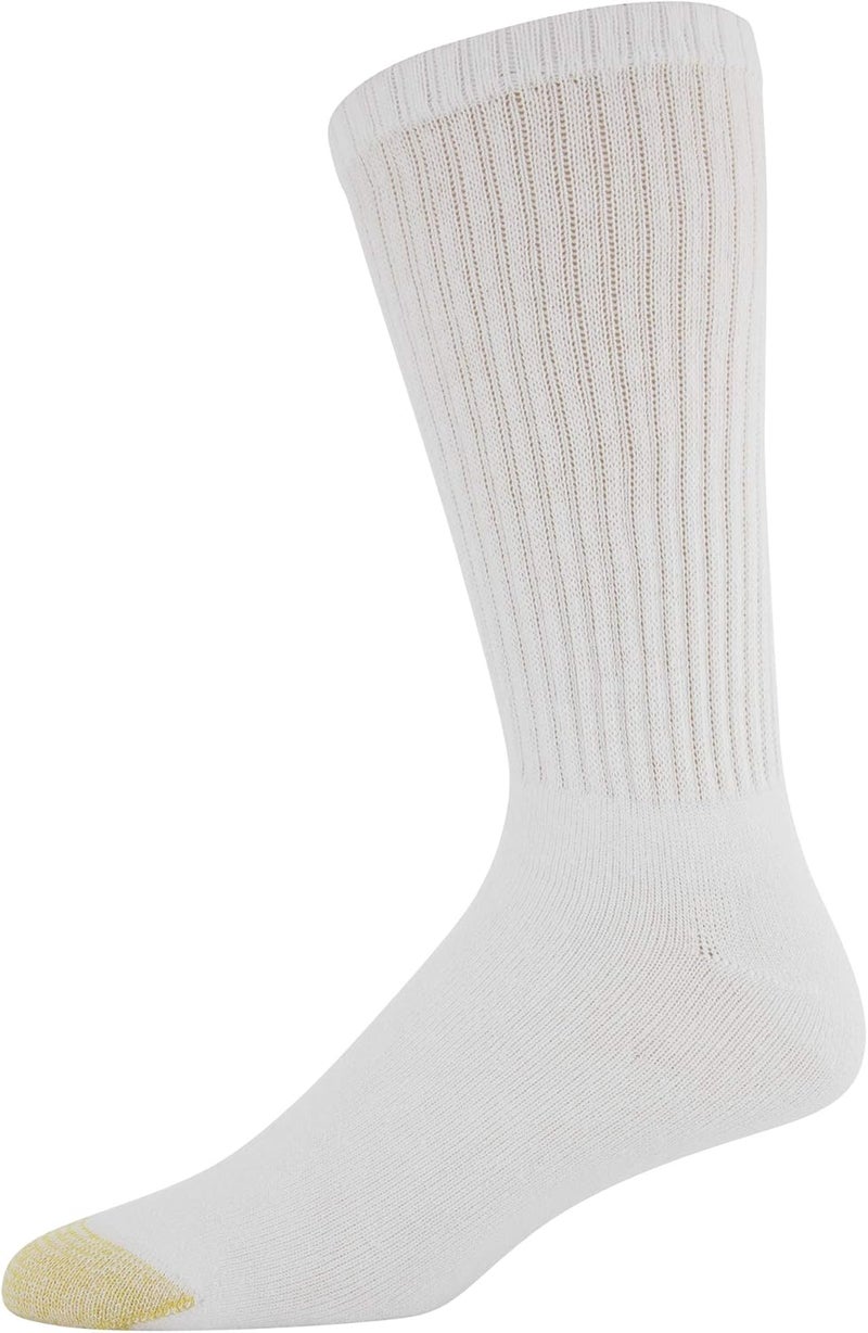 GOLDTOE Gold Toe Men's 656s Cotton Crew Athletic Socks - 6 Pairs, White - Image 3